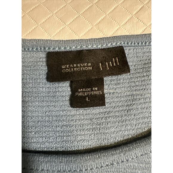 J Jill Women Top Large Blue Tunic Shirt Wearever Collection Long Sleeve NWT - Picture 3 of 10